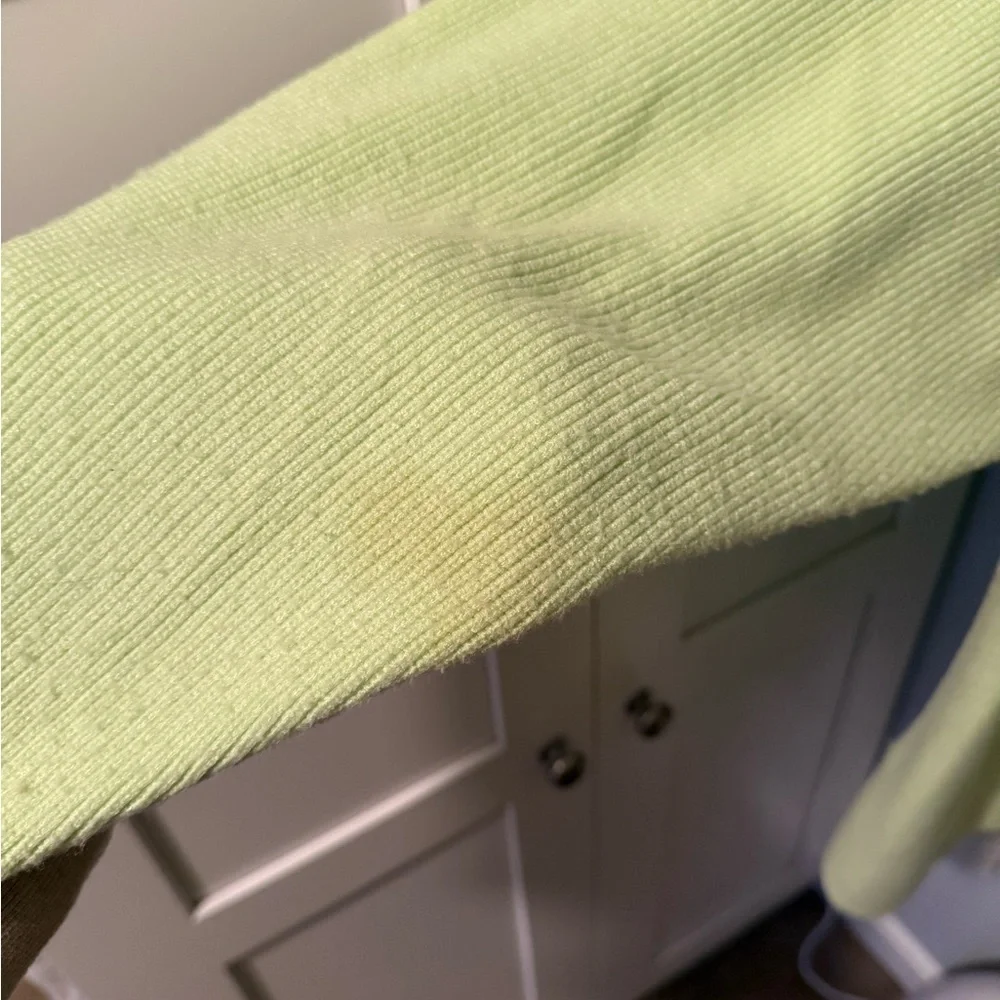 Free People Oversized Lime Green Turtleneck Sweater